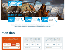 Tablet Screenshot of don.handicap-international.fr